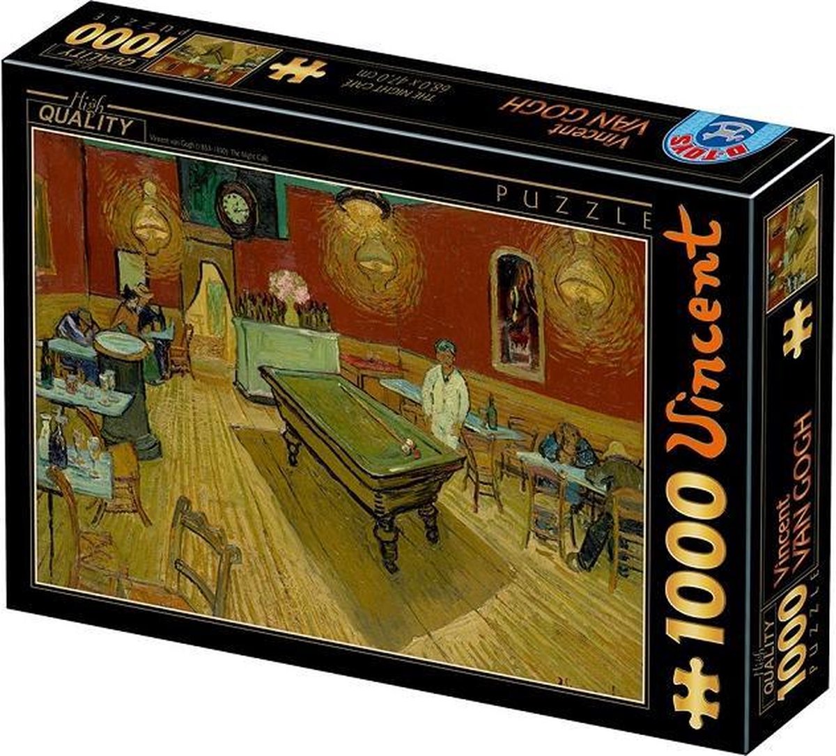 Vincent van Gogh - Het nacht café (1000 stukjes, kunst puzzel)