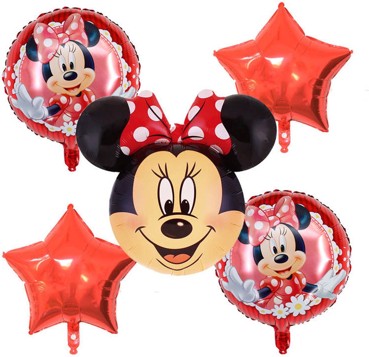 Minnie Mouse Ballonnen set - Disney - Ballonnen Verjaardag - Helium Ballonnen - Folieballon - 5-Delig - Themaverjaardag - Kinderfeest - Versiering