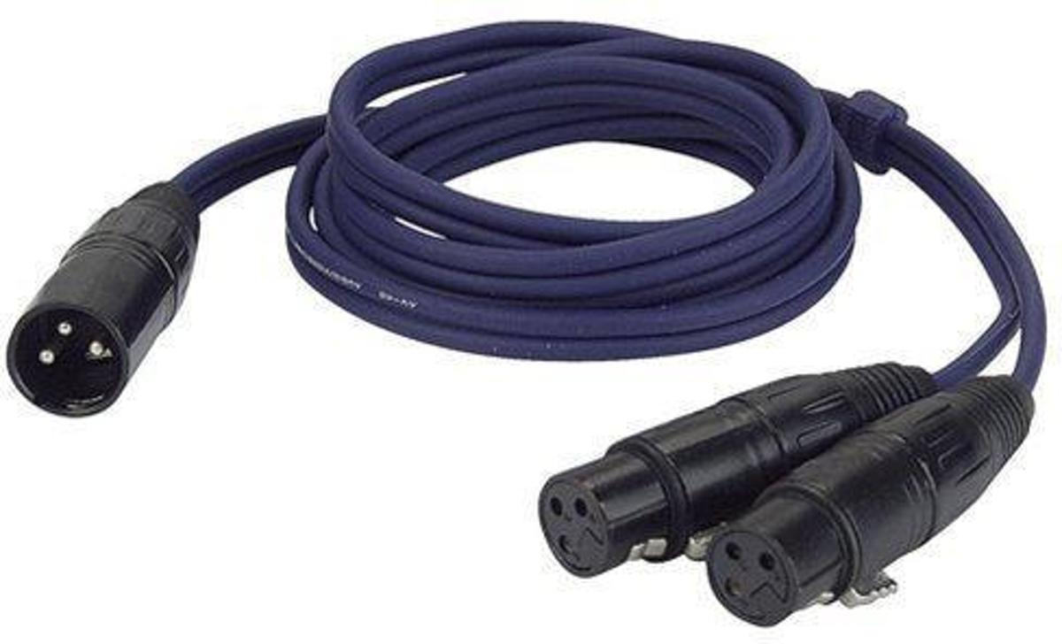 DAP Audio DAP kabel, XLR Male - 2 XLR Female, 150cm Home entertainment - Accessoires