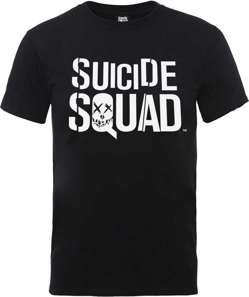 DC Comics Suicide Squad Heren Tshirt -XL- Logo Zwart