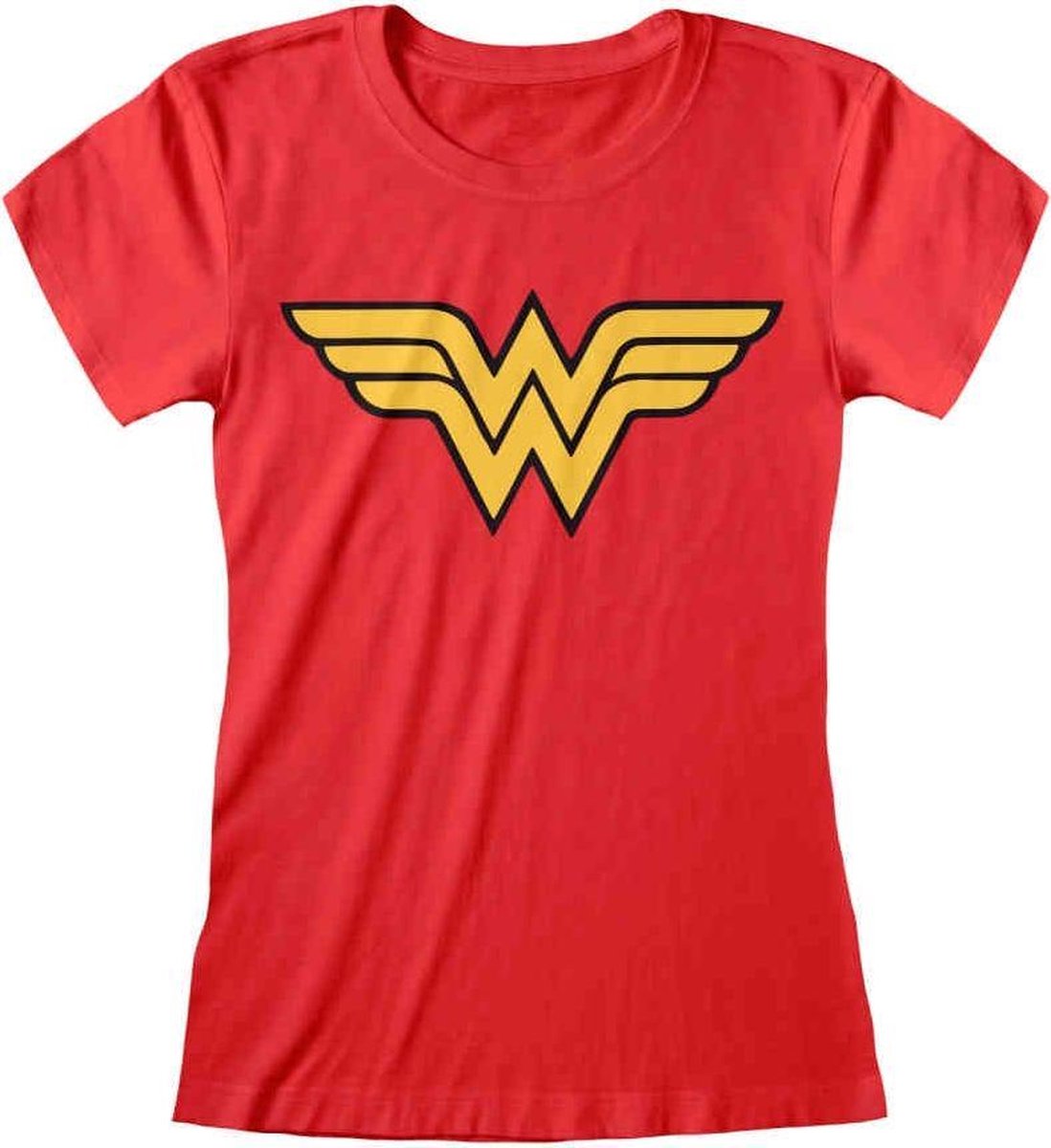 DC Comics Wonder Woman Dames Tshirt -M- Logo Rood