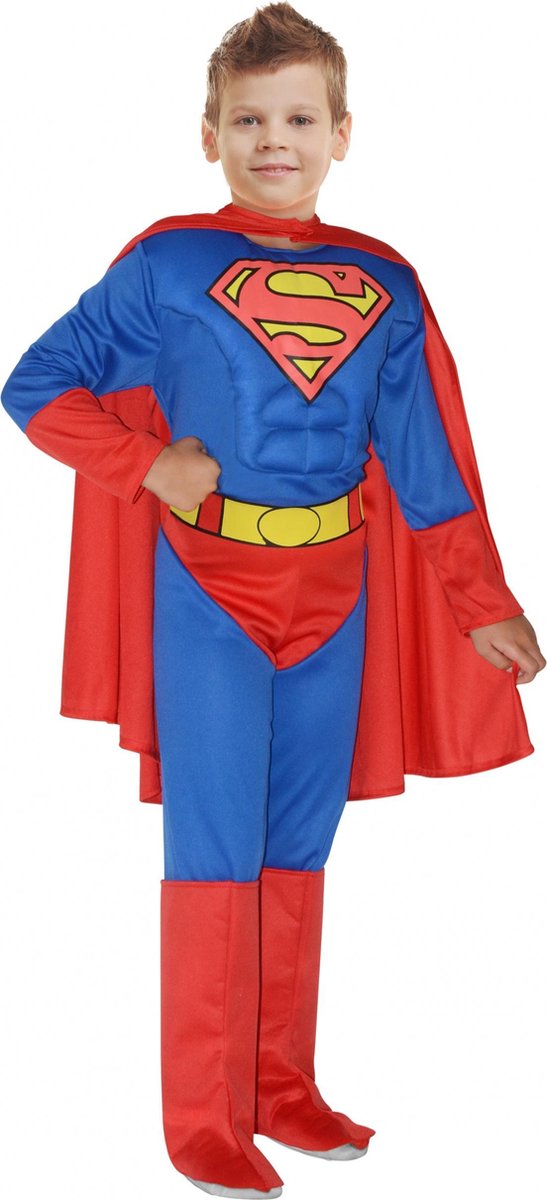 Dc Comics Verkleedpak Superman Jongens Blauw/rood Maat 110-122