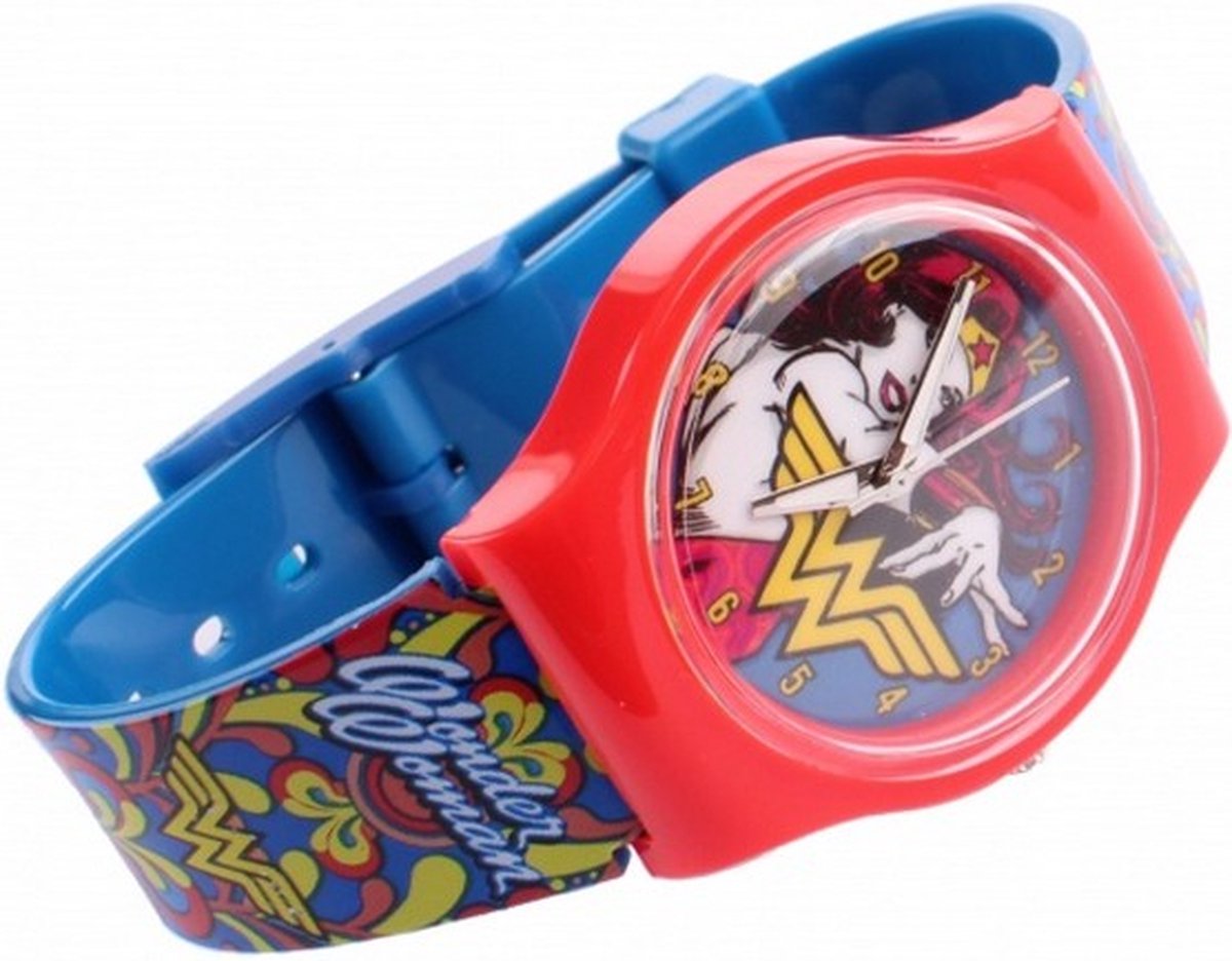 analoog horloge Wonder Woman blauw/rood