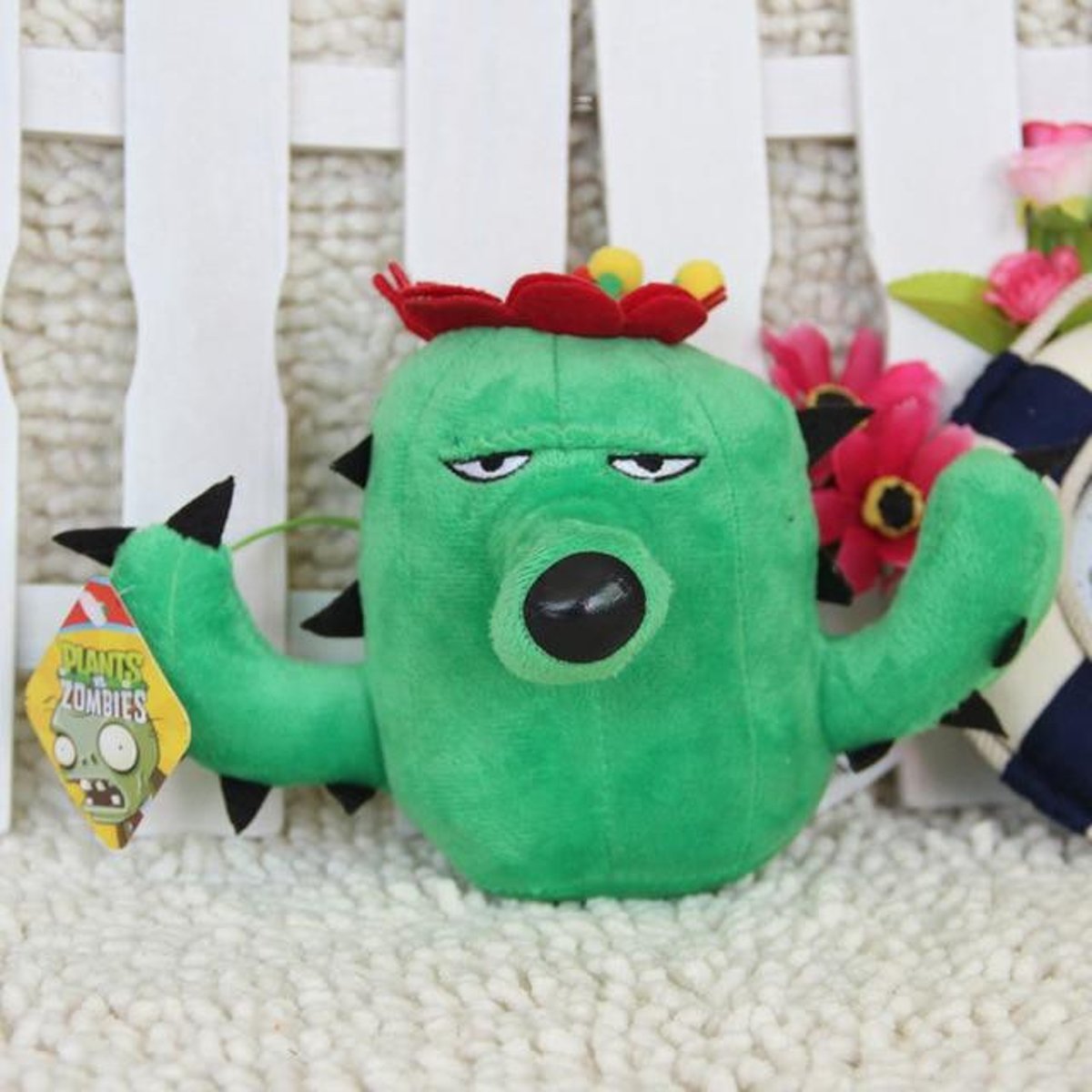 Knuffelpop 1 stks Planten vs Zombies Knuffels 13-20 cm Planten vs Zombies PVZ Planten Pluche Knuffels Zacht spel Speelgoed voor kinderen Kids Geschenken - Style 17 Cactus