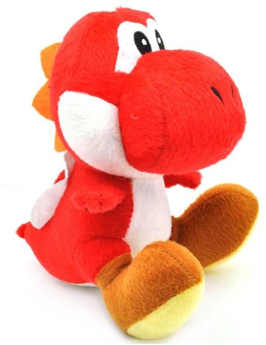 Knuffelpop 18 cm Super Mario Bros Groene Yoshi Knuffels Pop Yoshi Dragon Pluche Zachte Knuffels Speelgoed voor Kinderen Kids Gift 9 kleuren - Red