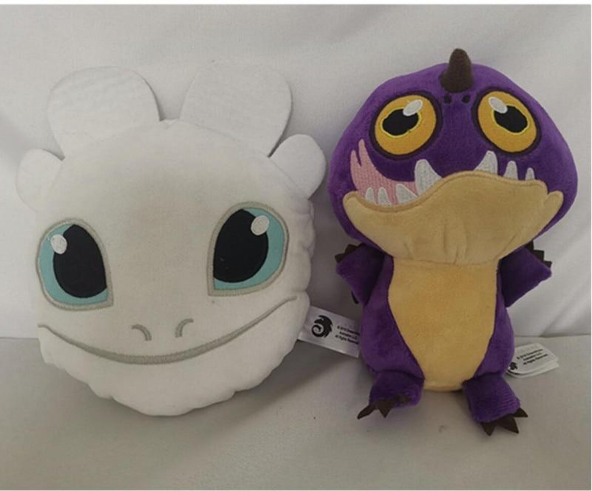 Knuffelpop 18CM nieuw Hoe je Dragon 3 knuffel te trainen Light Fury Soft White Dragon Gevulde pop