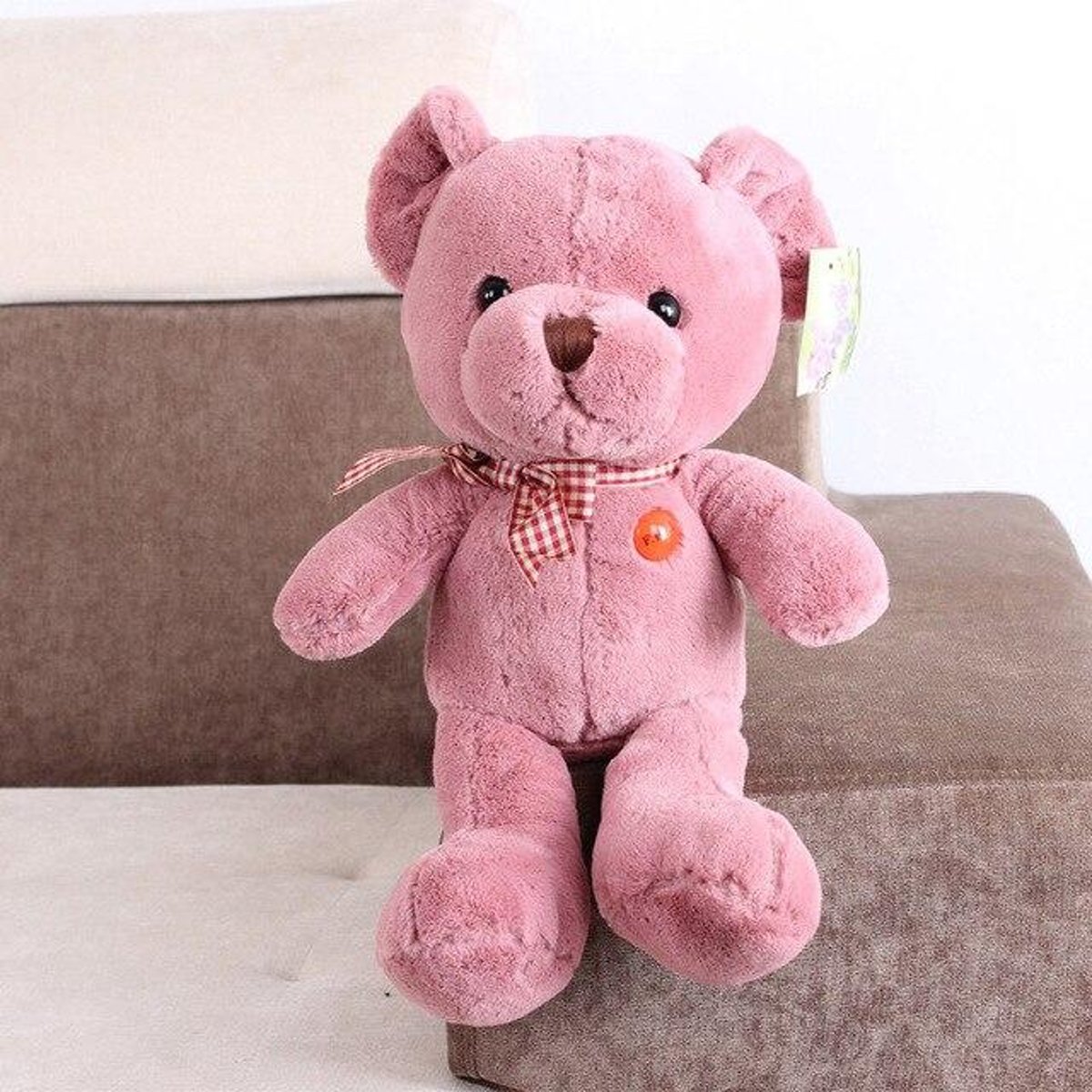 Knuffelpop 25 cm Teddybeer Ted Knuffel Pop Baby Speelgoed In Schort Teddybeer Pluche Zachte Knuffels Speelgoed voor Kinderen Kinderen Geschenken - Pink 2