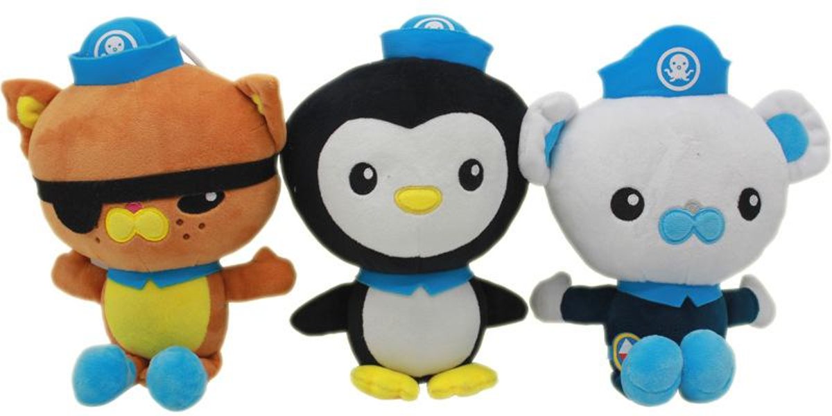 Knuffelpop 3 stks / partij 28 cm Octonauts Captain Zeepokken Kwazii Peso Knuffels Pop Zachte Knuffels Speelgoed voor Kinderen Kids Xmas Geschenken