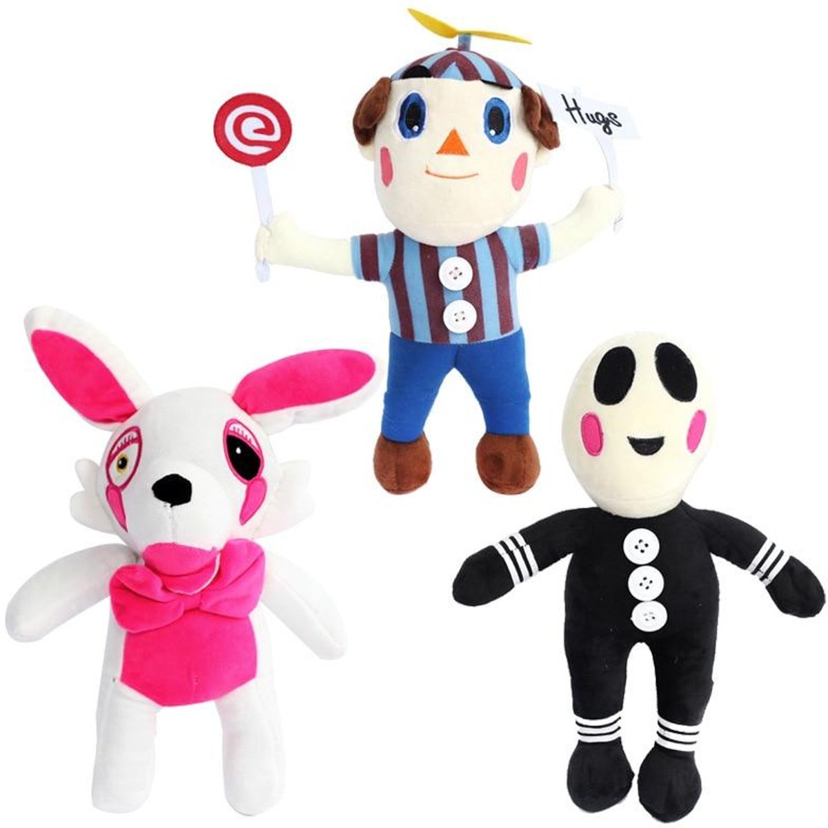 Knuffelpop 3 stks / partij 30 cm Vijf Nachten Op Freddy FNAF Stand Freddy Clown & Ballon Jongen & Foxy Pluche Knuffels Pop Zachte Dieren Speelgoed Geschenken