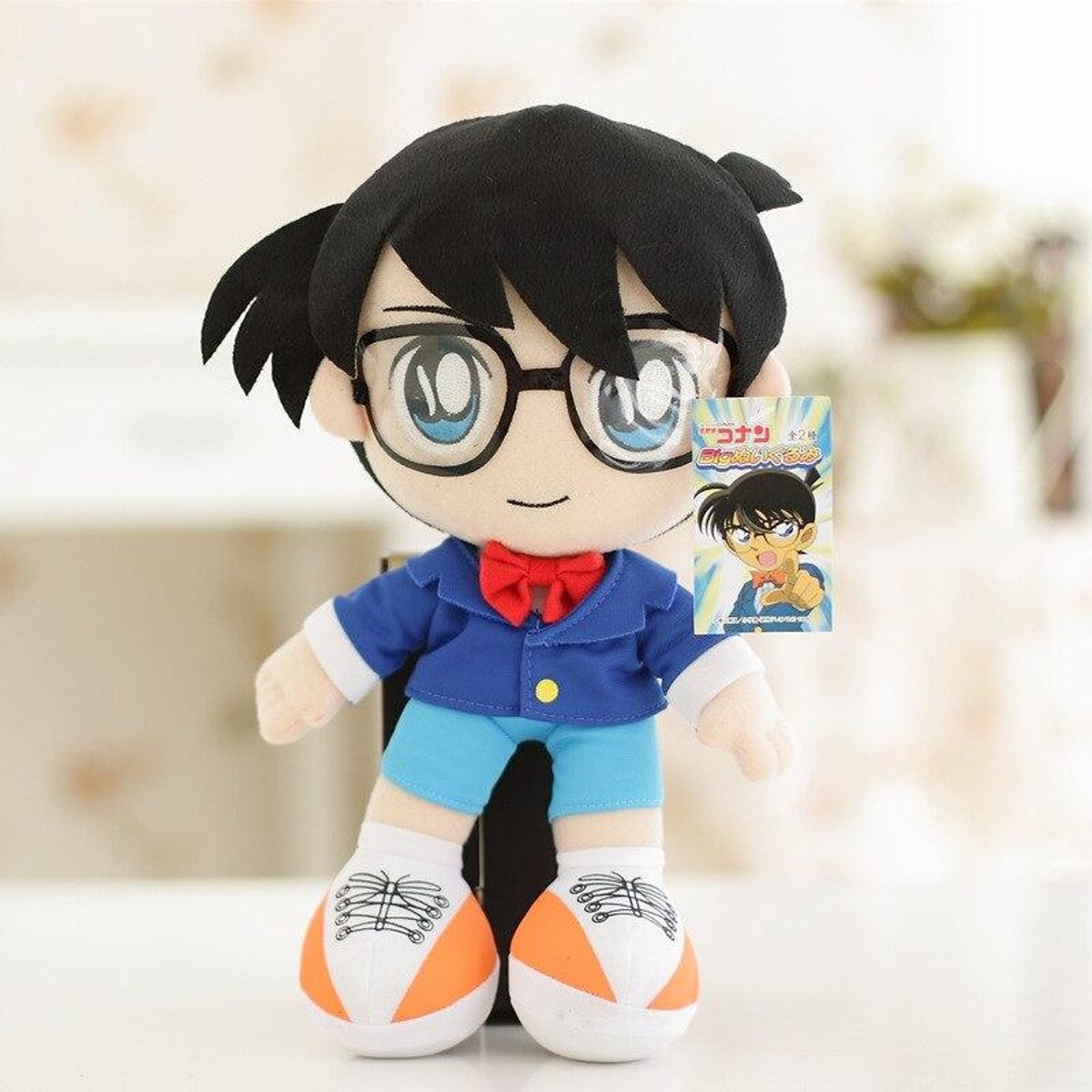 Knuffelpop 30 cm Conan Knuffels Pop Anime Detective Conan Case Gesloten Edogawa Conan Knuffel Zachte Knuffels voor Kinderen Kids Geschenken