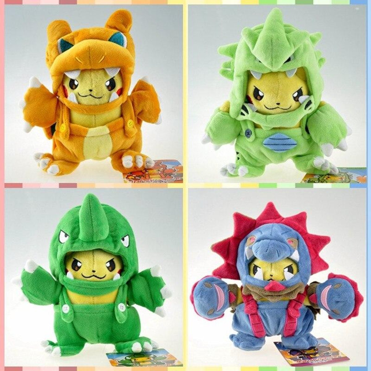 Knuffelpop 4 Stijlen Anime Pikachu Cosplay Hydreigon Tyranitar Charizard Snorlax Peluche Pluche Knuffel Kerstcadeau Voor Kinderen - 20CM / Yellow