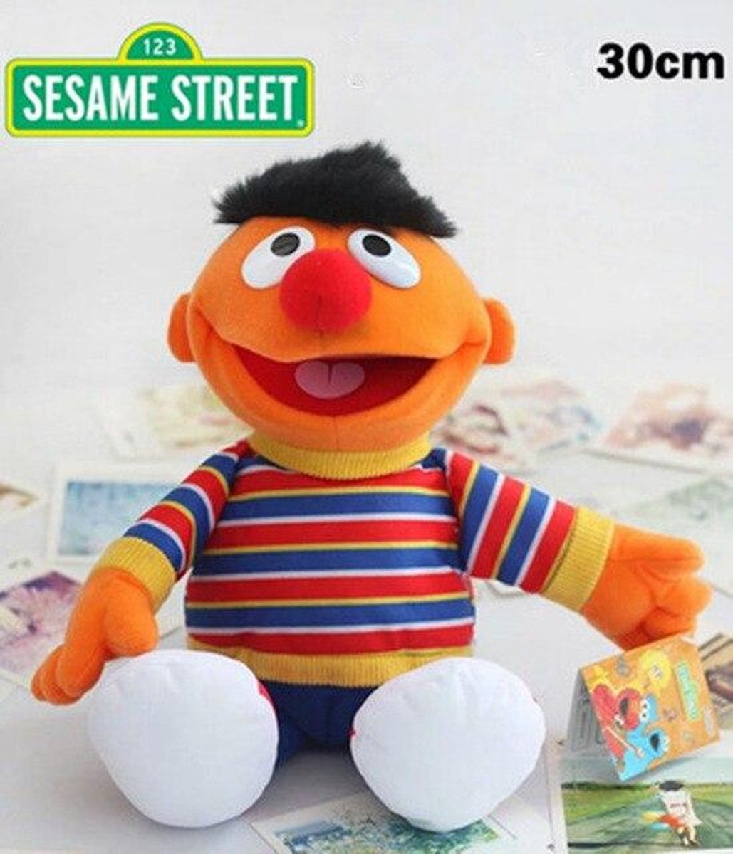 Knuffelpop 7 stijlen 22-35 cm Cartoon Anime Sesamstraat Elmo Oscar Cookie Grover Zoe Ernie Grote Vogel Gevulde Knuffel Pop Kinderen Gift - Orange