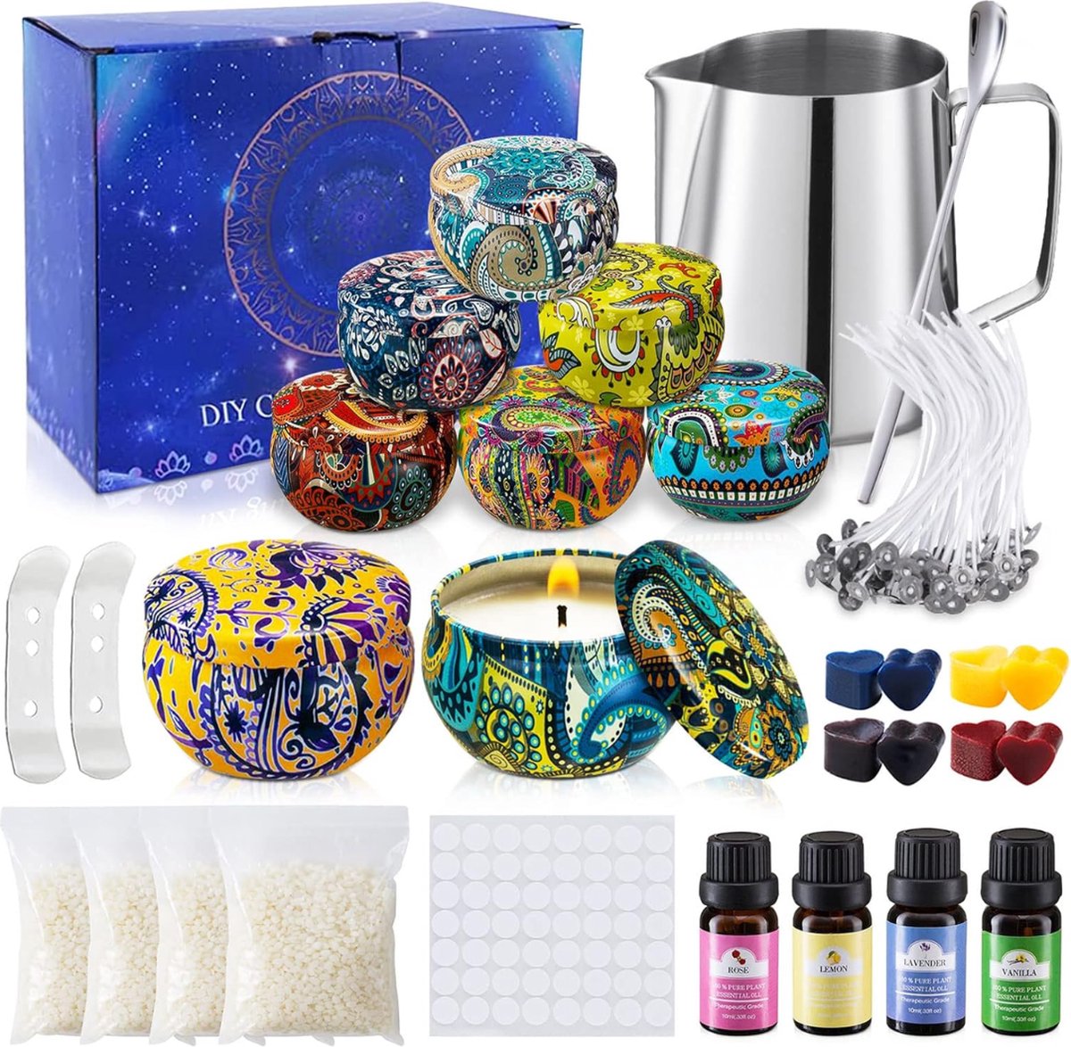   Candle Making Kit - Kaarsen Maken Set - Soy Wax - Complete Set