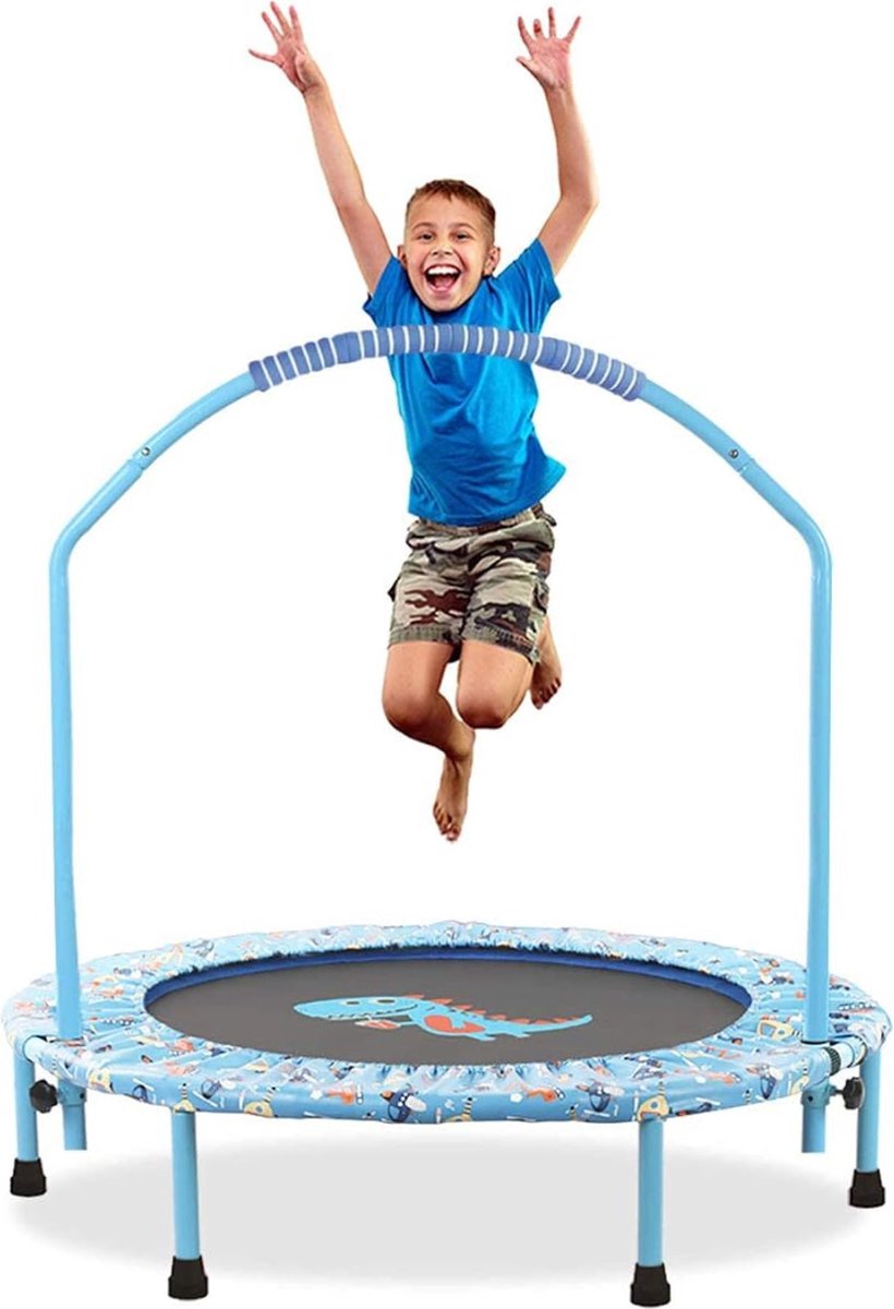 DD Mini Trampoline - Fitness Trampoline - Kinder Trampoline - Inclusief Verstelbaar Handvat - Maximaal 150KG