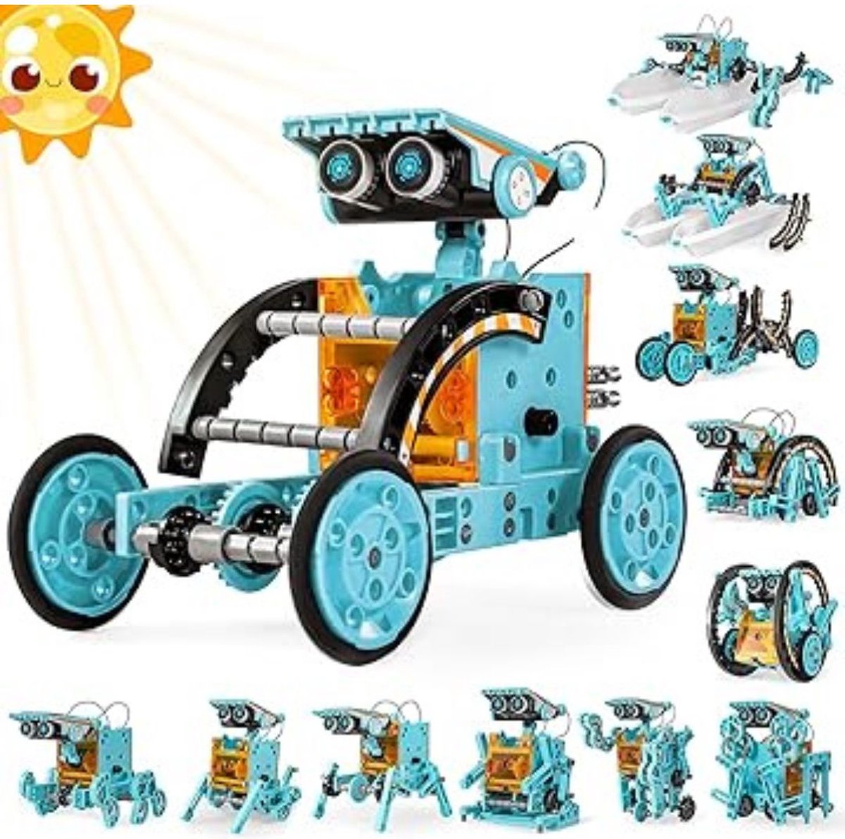 DD® Robot Bouwpakket - Educatief Speelgoed - Robot Speelgoed - 26x20x7cm - Blauw