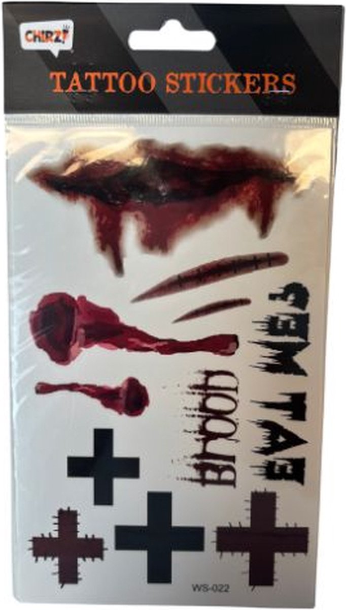 Plak tattoo bloed (halloween)