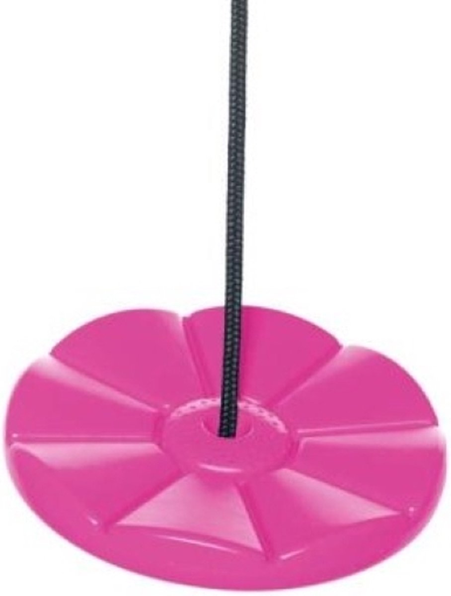 Dice - Kunststof Schotelschommel Roze - Zwart Gevlochten Touw