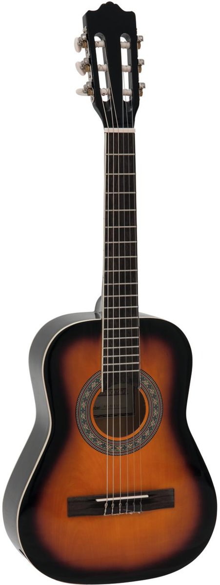 DIMAVERY AC-303 klassieke gitaar 1/2 sunburst