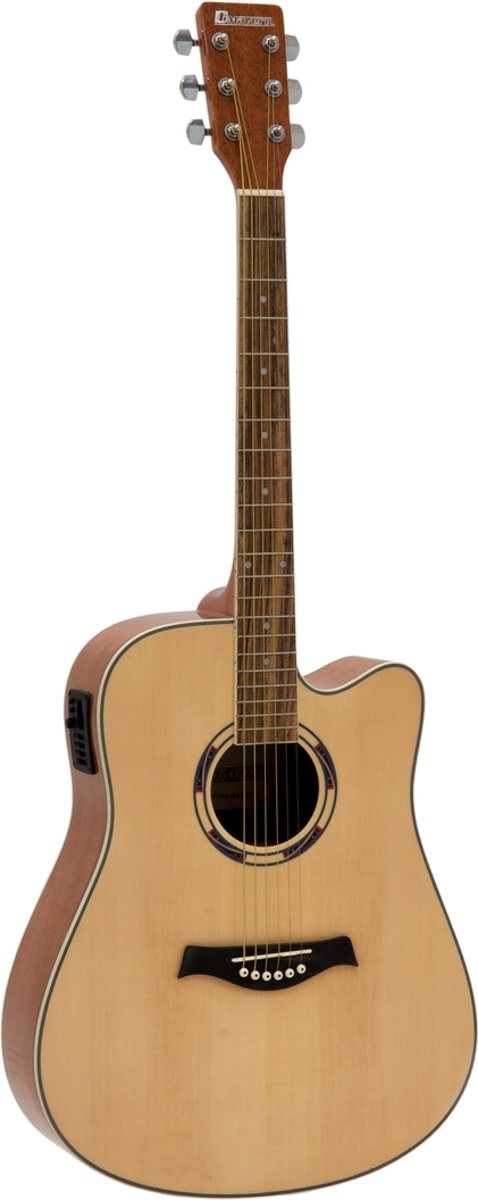 DIMAVERY JK-500 western gitaar - steelstringgitaar, Cutaway, natuurlijk