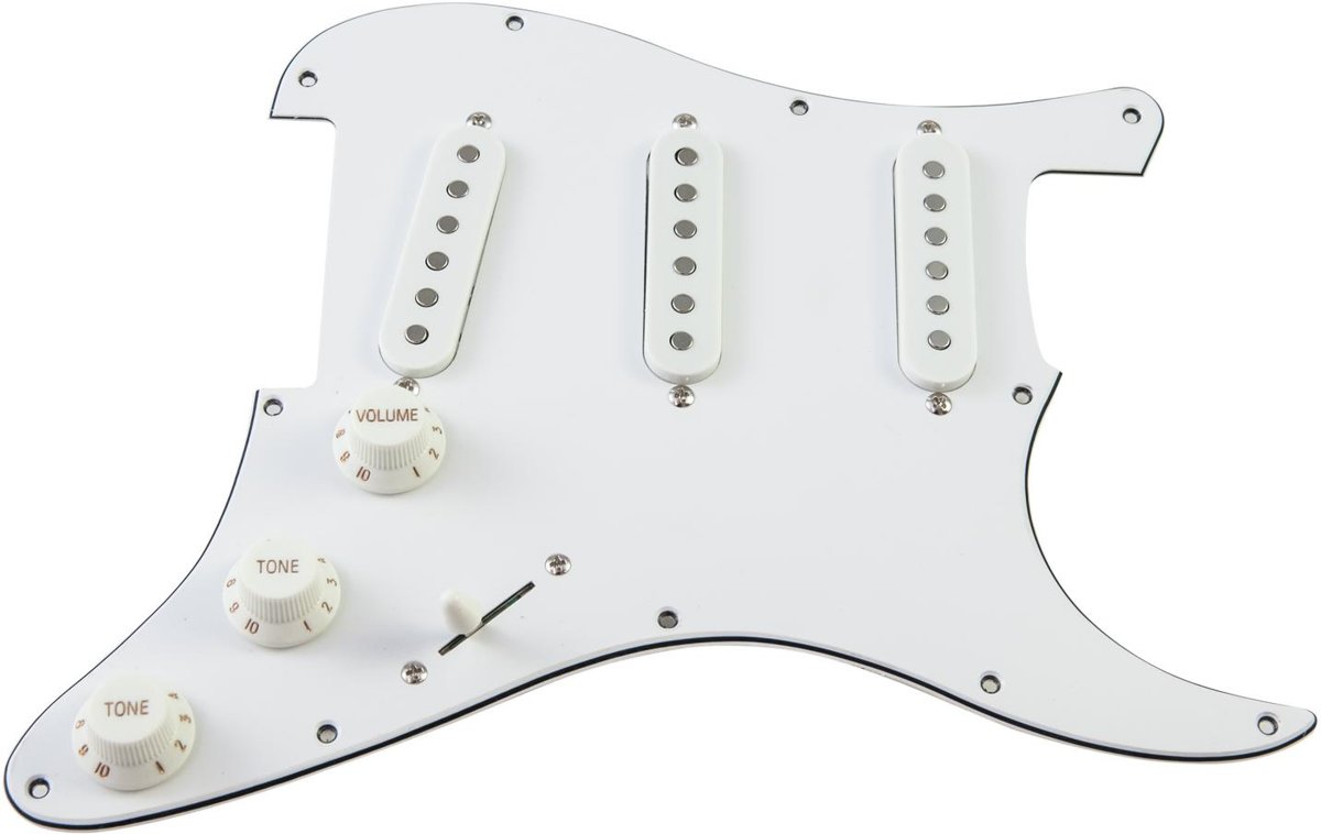 DIMAVERY ST pickguard, 3x single coil white