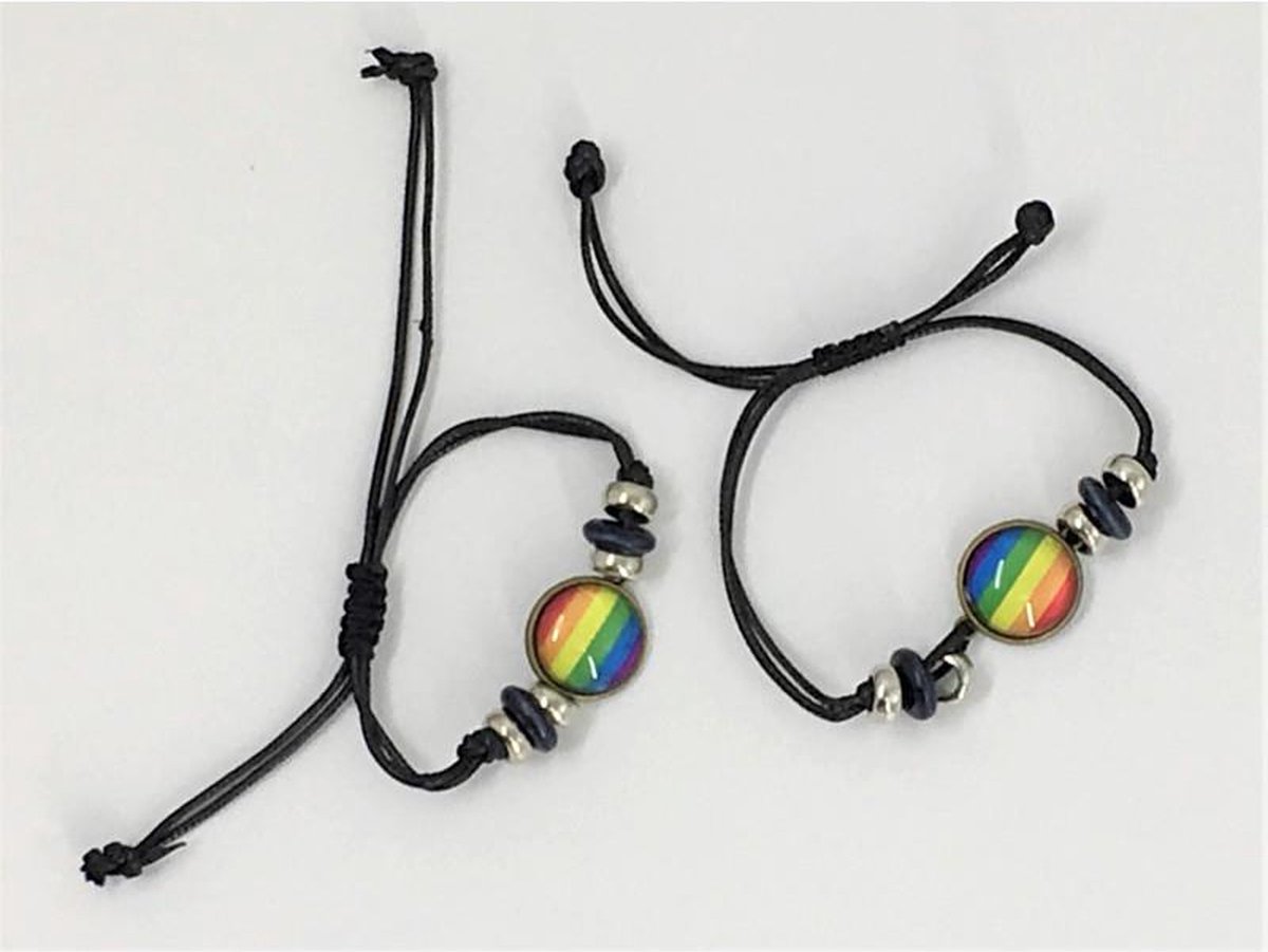 LGBT+ Pride Adjustable Bracelet with Circle