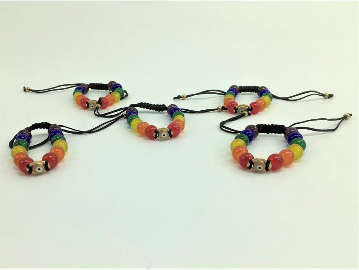 LGBT+ Pride and Turquish Eye Bracelet