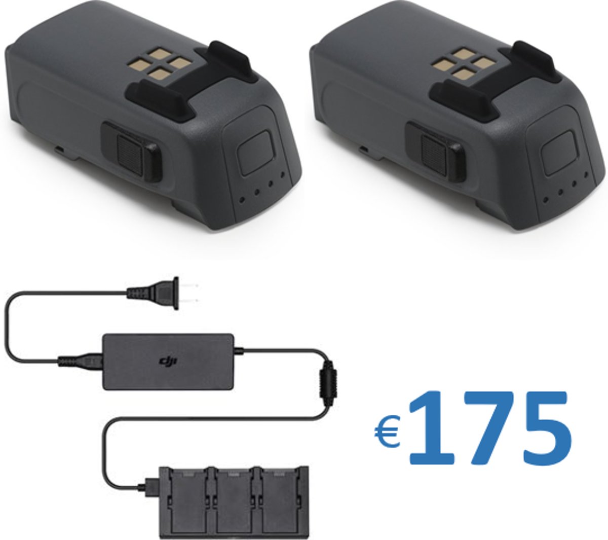 DJI Spark Battery Combo (2*Intellight flight Battery (Li-Po 1480mAh) + Battery Charging Hub)