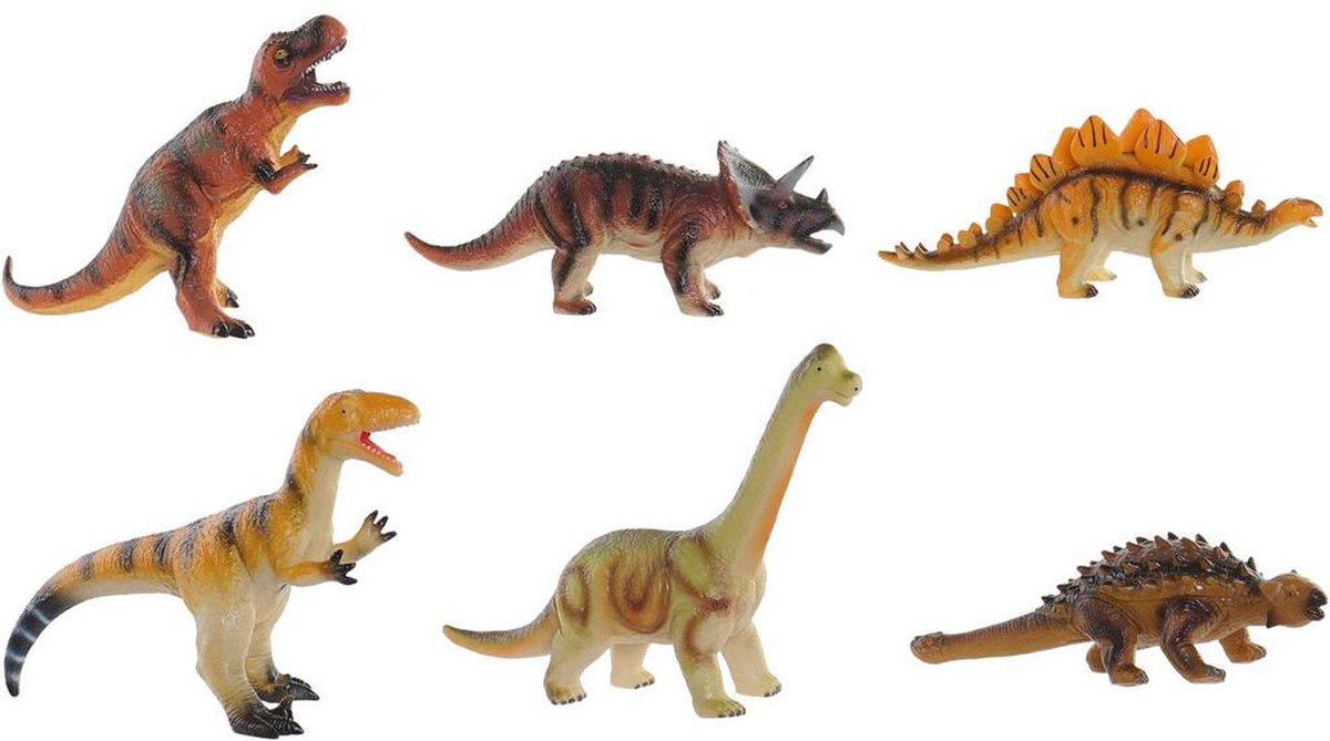 Dinosaurus DKD Home Decor Zacht (6 pcs)