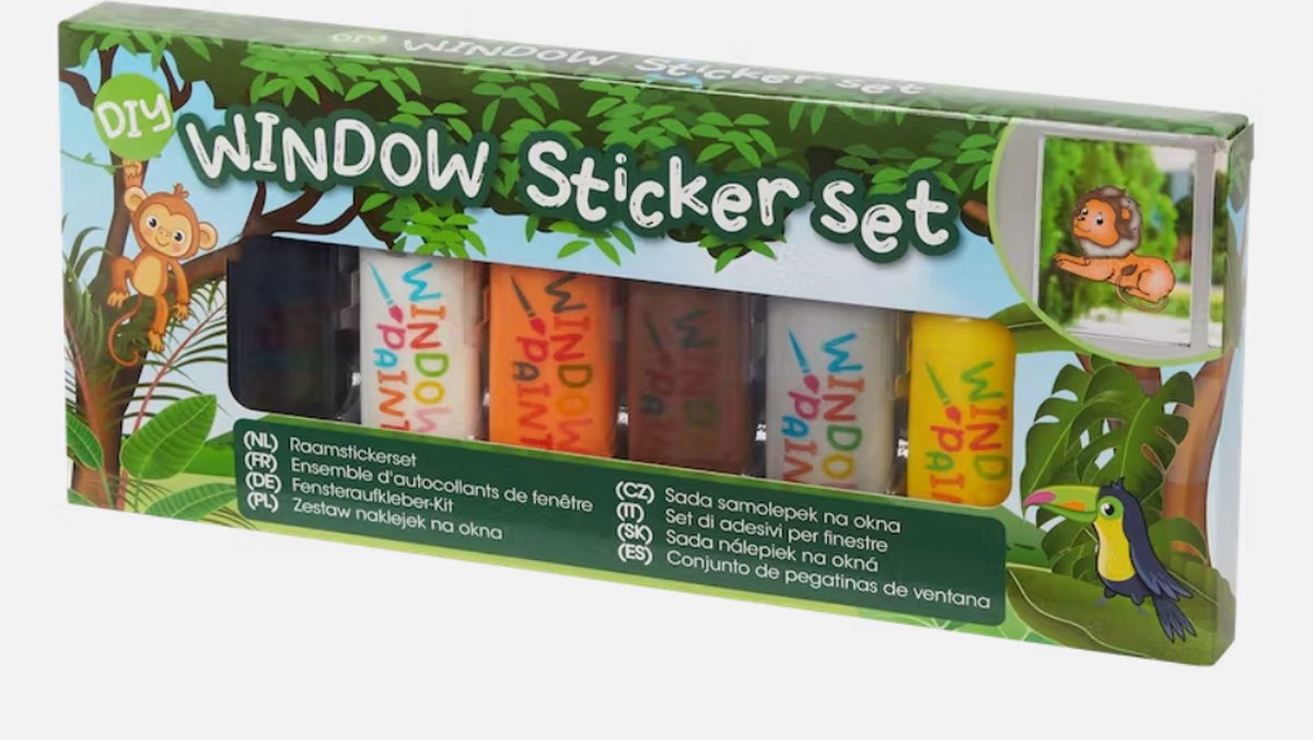 DLP - Raamstickerset - Window stickerset - dieren - animals - jungle