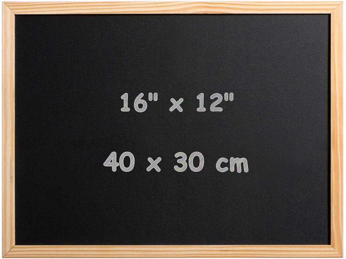 DOEWORKS Schoolbord - Krijtbord voor kinderen - Multifunctioneel voor kantoor thuis en op school - 40 x 30 cm