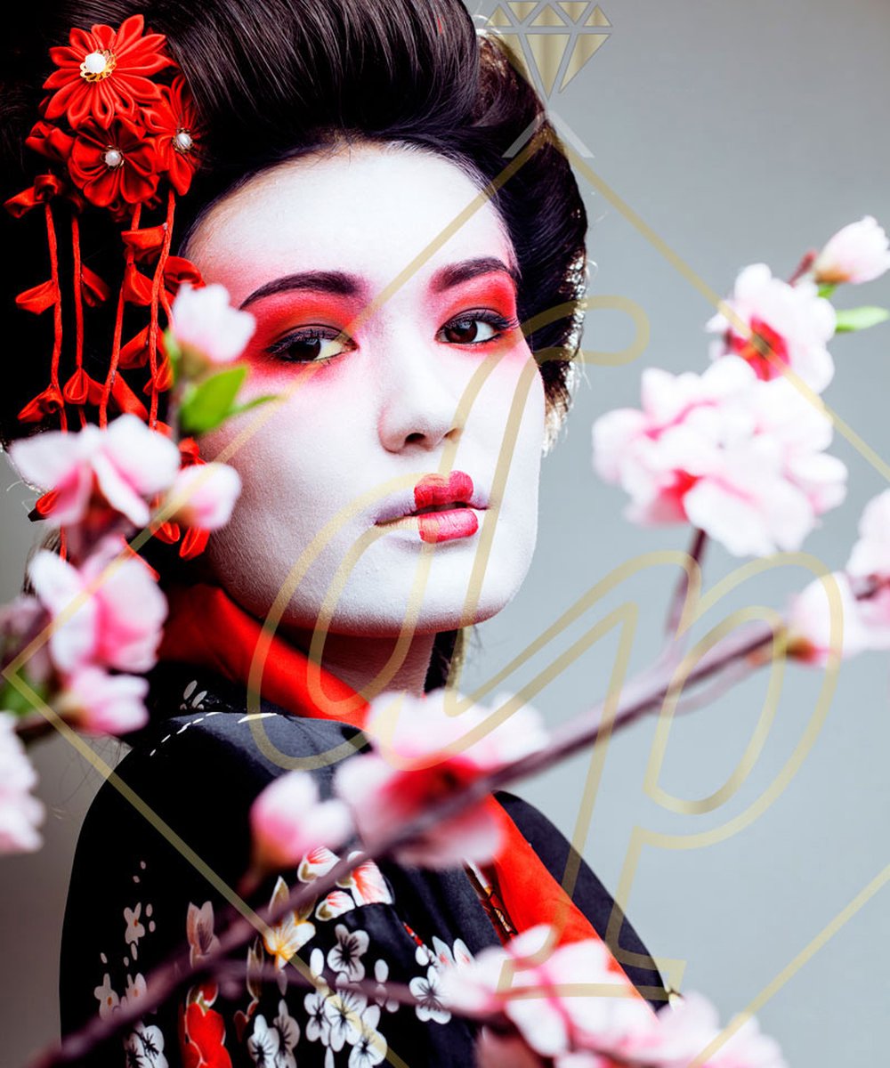 DP Benelux Diamond Painting - Geisha 01  - formaat 120 x 100 cm - Volledige bedekking - Vierkante steentjes in afsluitbare potjes – Gemaakt in Nederland – Hoogste kwaliteit – Snelle levering!