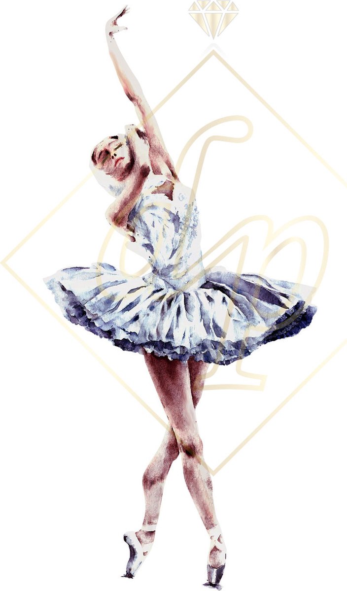 DP Benelux Diamond Painting - Swan Lake Ballerina - formaat 140 x 80 cm - Volledige bedekking - Vierkante steentjes in afsluitbare potjes – Gemaakt in Nederland – Hoogste kwaliteit – Snelle levering!