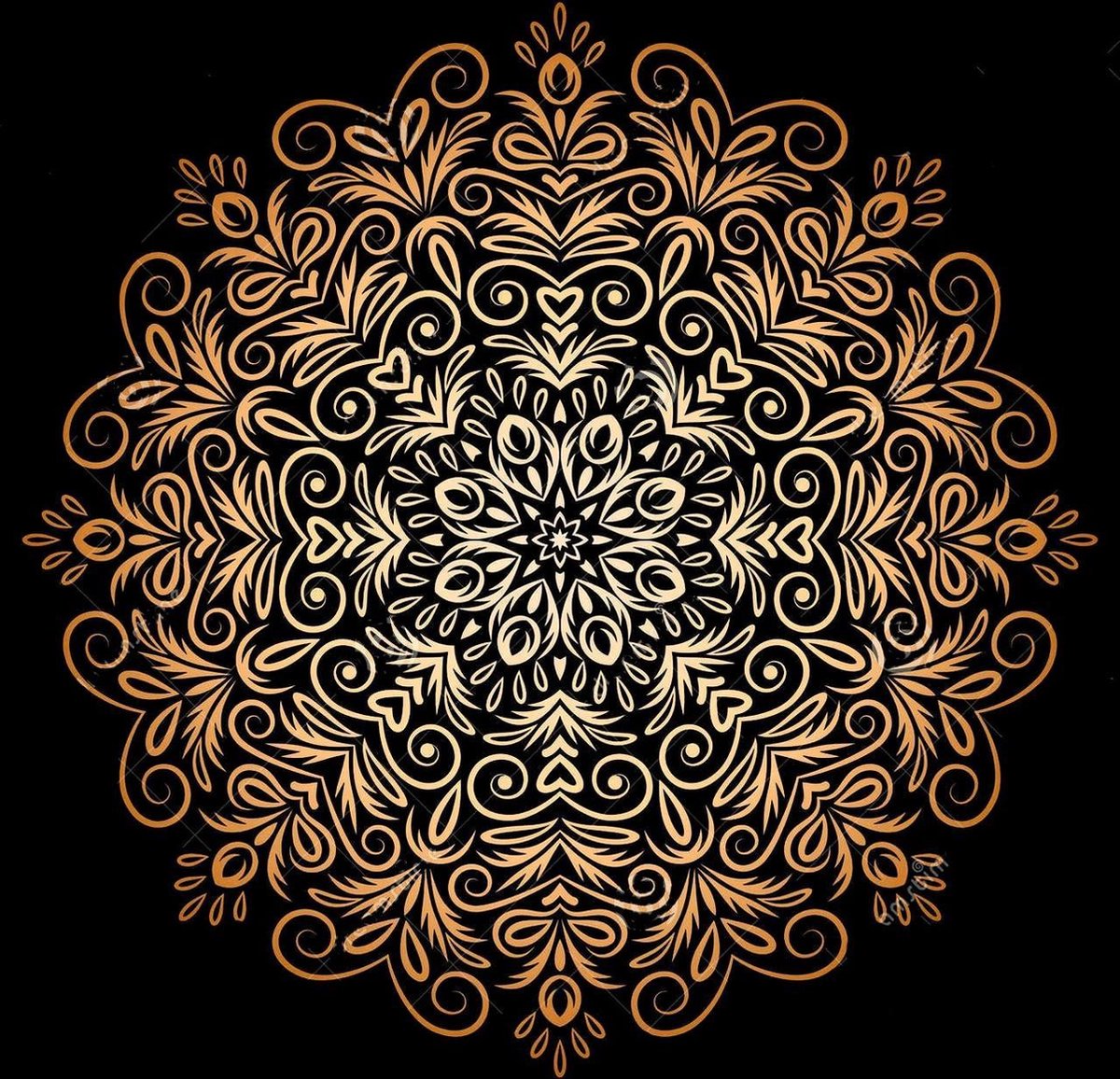 DP Diamond Painting Shiney Mandala GOUD 40 x 40 cm - Kwaliteitsproduct!