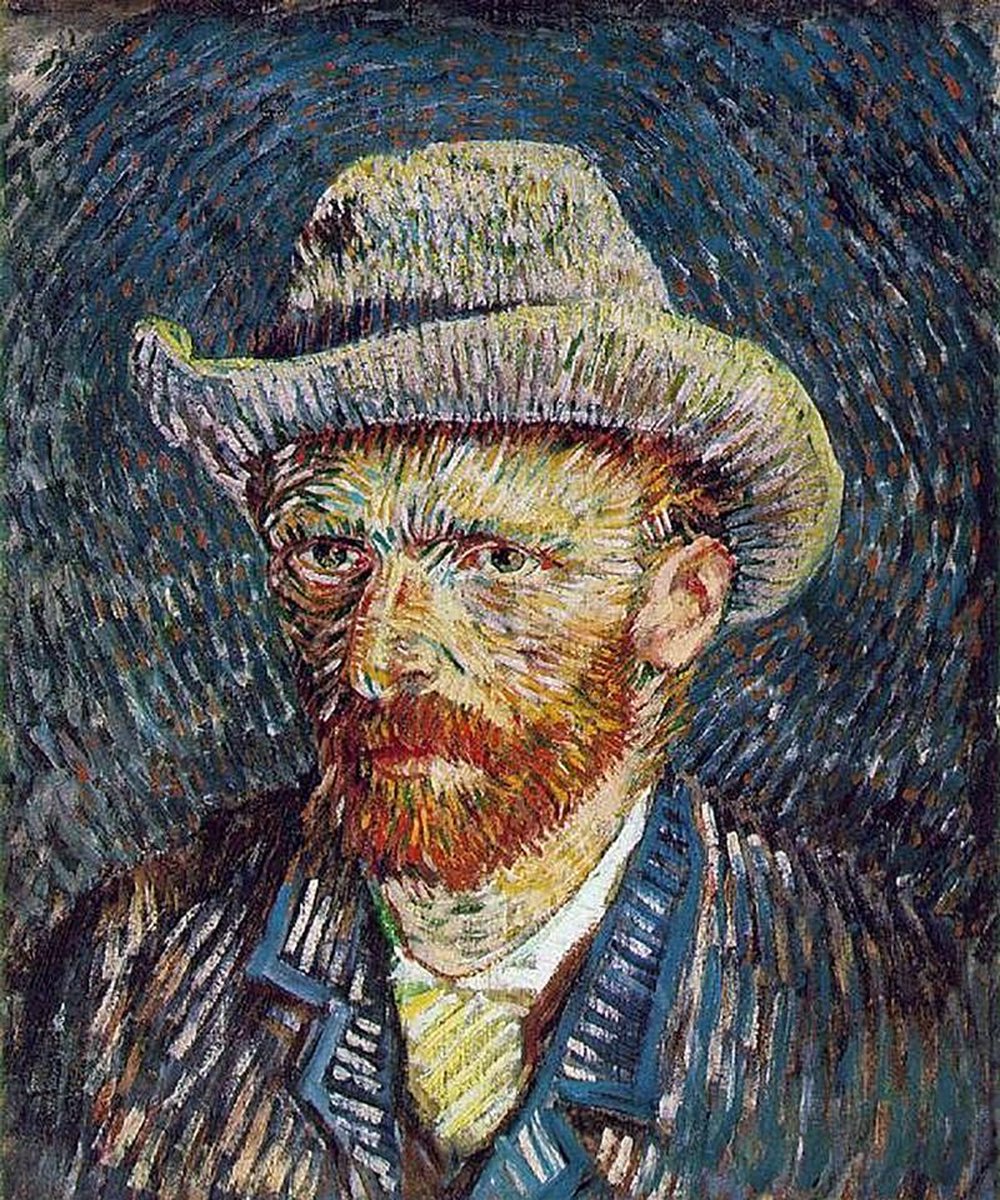 DP® Diamond Painting Zelfportret Vincent van Gogh 50 x 60 cm  - volledige bedekking - vierkante steentjes - Kwaliteitsproduct!