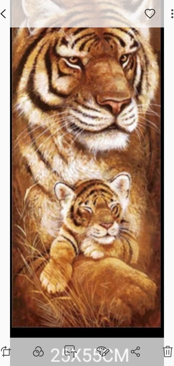 Diamond painting - Tijger met jong