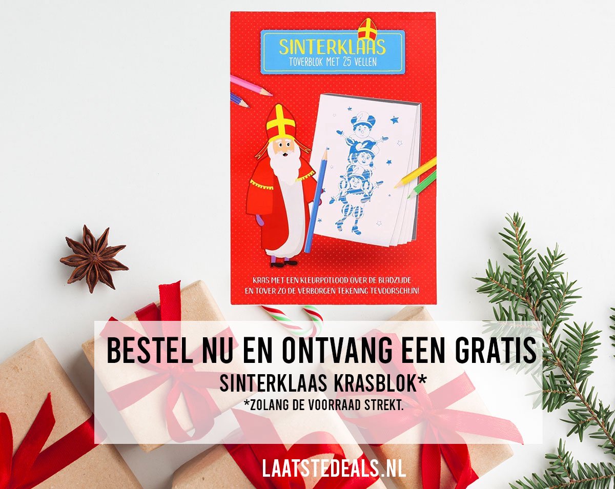 Kerst pakket - 50 naam stickers + Kerst Krasblok voor kinderen! (TIJDELIJK GRATIS SINTERKLAAS KRASBLOK)