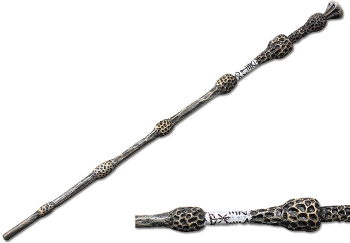 Prof Albus Dumbledore / Perkamentus Zegevlier / Elder wand - toverstaf in kado verpakking , replica Harry Potter magische staf,