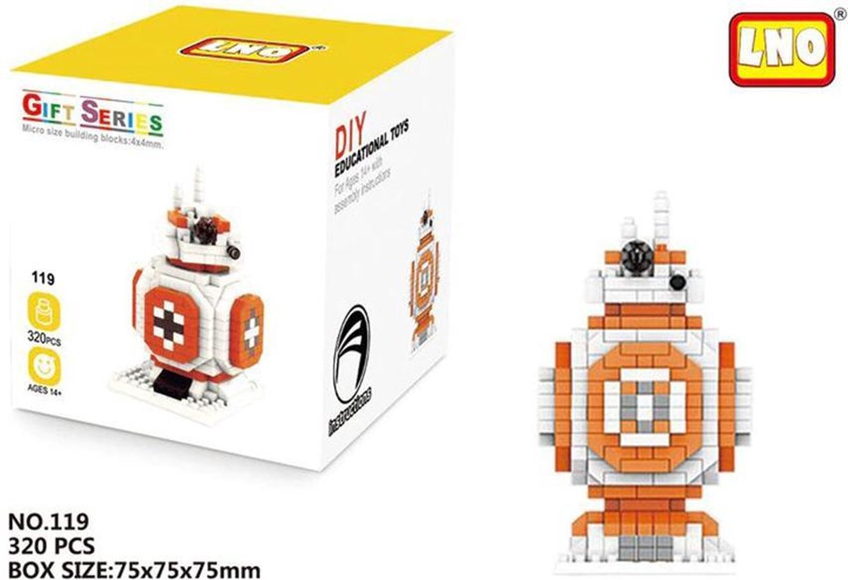 DW4Trading® Star Wars BB-8 320 stuks Lego miniblocks compatibel