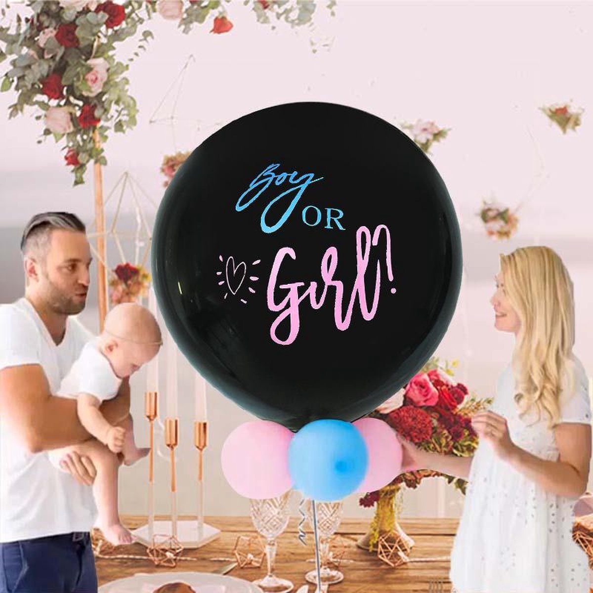 Gender Reveal Ballon- confetti ballon gender reveal- boy or girl ballon- geslachtsonthulling ballon