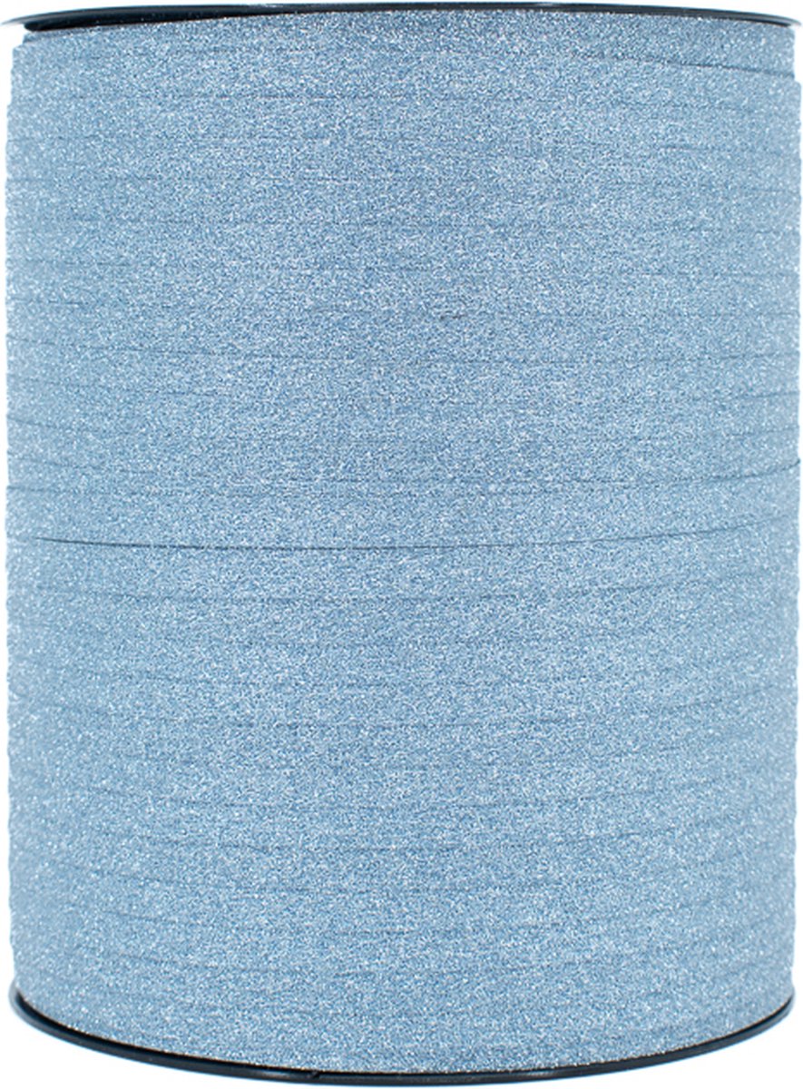 Glitter krullint blauw - 151 meter cadeau lint