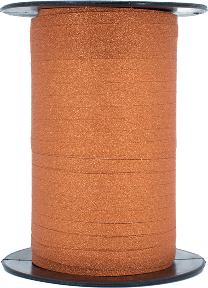 Glitter krullint oranje - 151 meter cadeau lint