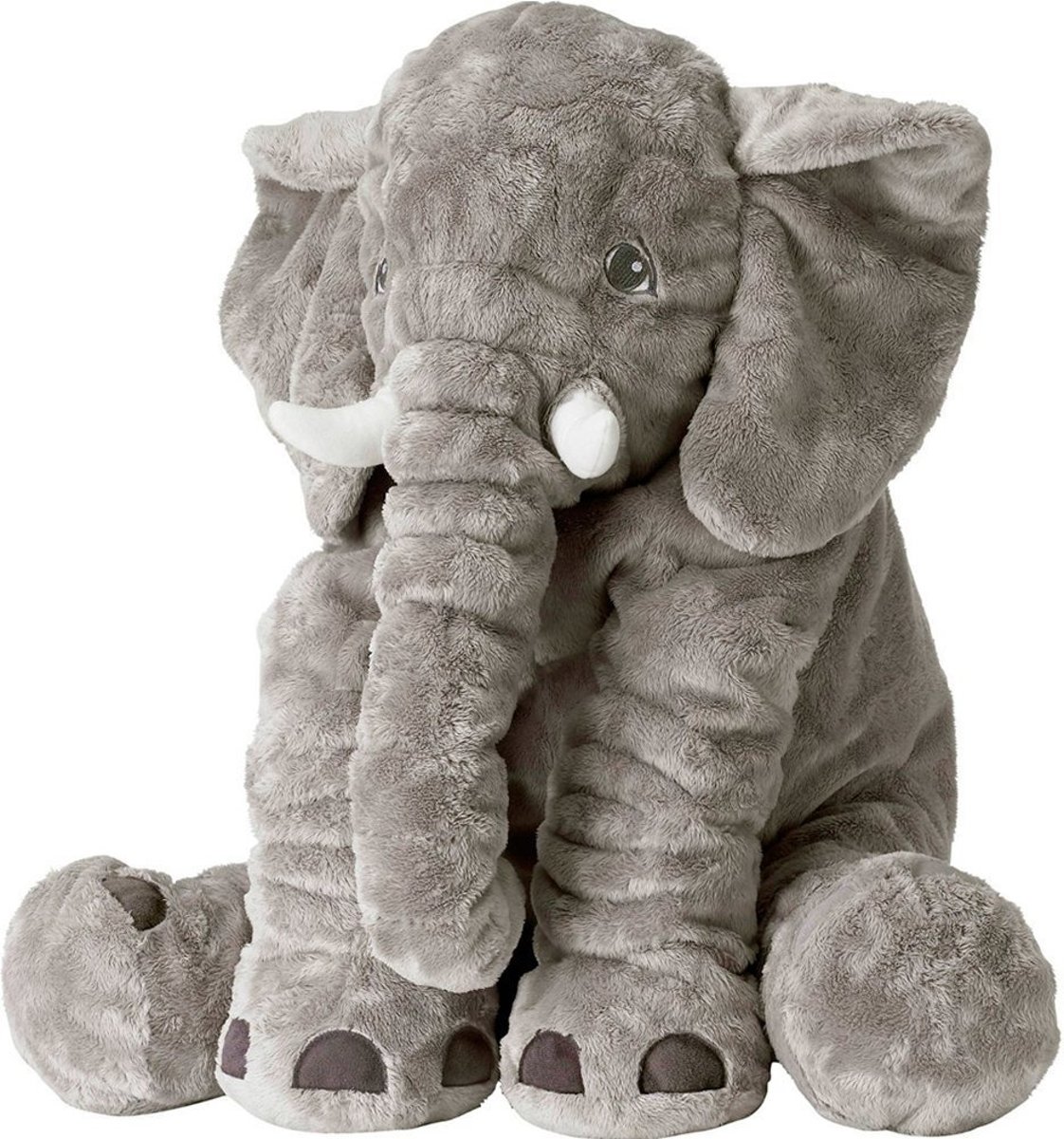 Slaap kussen Olifant voor babys - Gevulde Zachte Pluche Kussen - Leuk geschenk voor een baby - Grijs