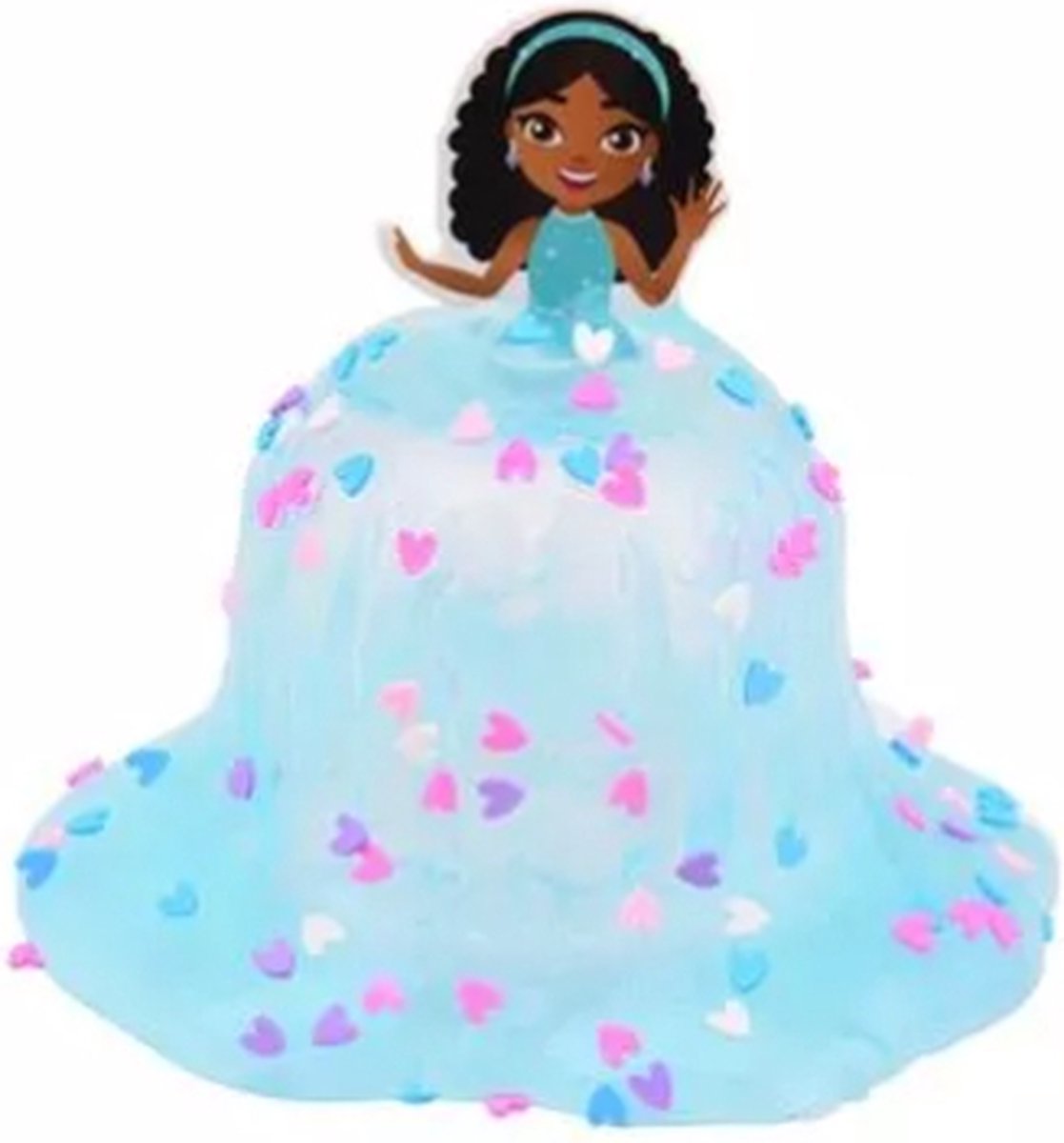 Slijmfiguur glitterjurk confetti - slijm - funcadeau schoencadeau - kerst cadeau tip