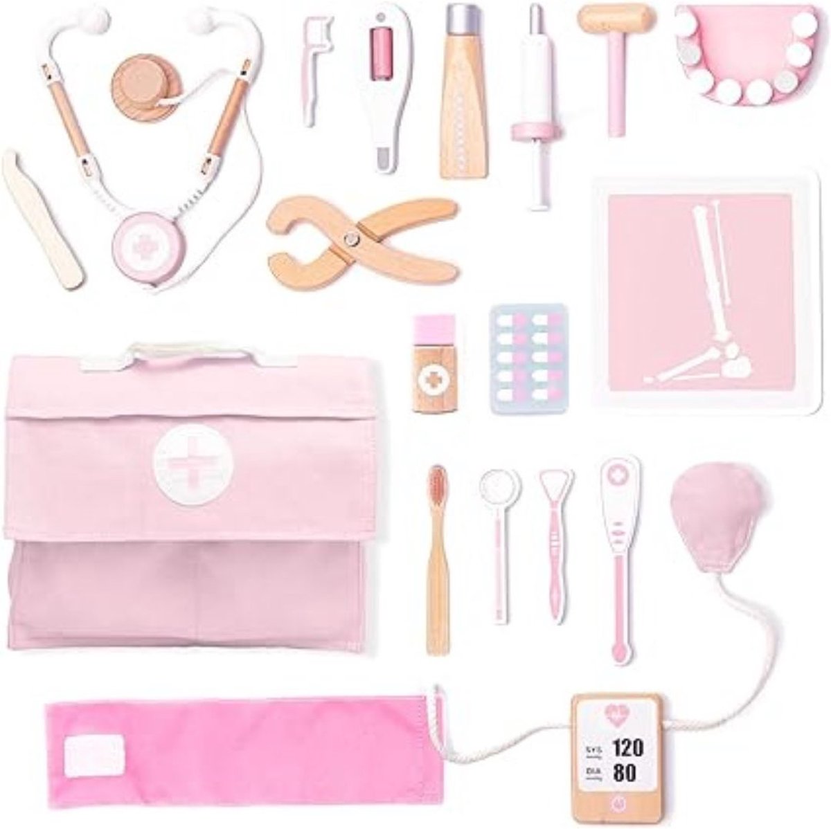   Dokterset Speelgoed - Dokterhas Kind - Montessori Kinderspeelgoed 2 Jaar