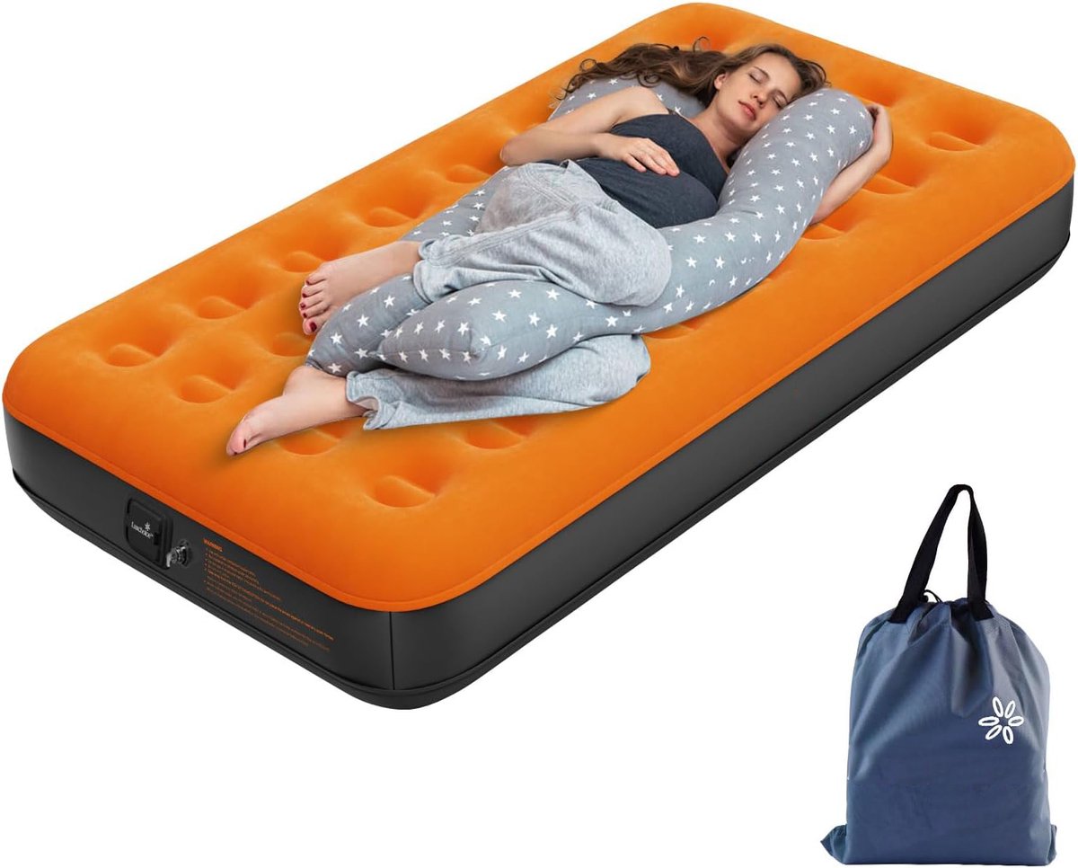 Luchtbed met Ingebouwde Pomp - Air Mattress - Inclusief Opbergtas