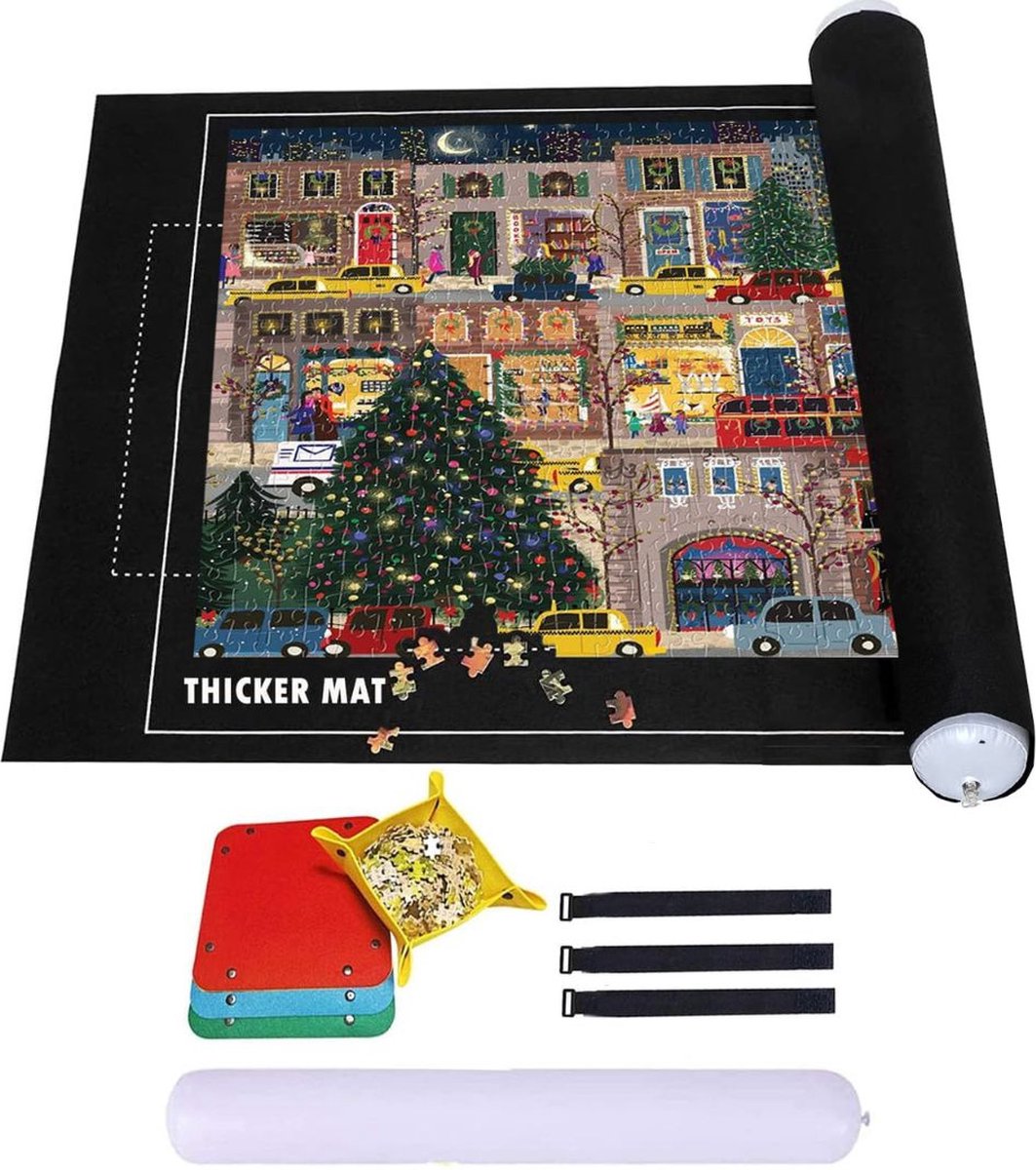 DailySupplies® Puzzelkoffer voor 1500stukjes - Puzzelmap -   - Puzzelbord - 115x65cm - Zwart