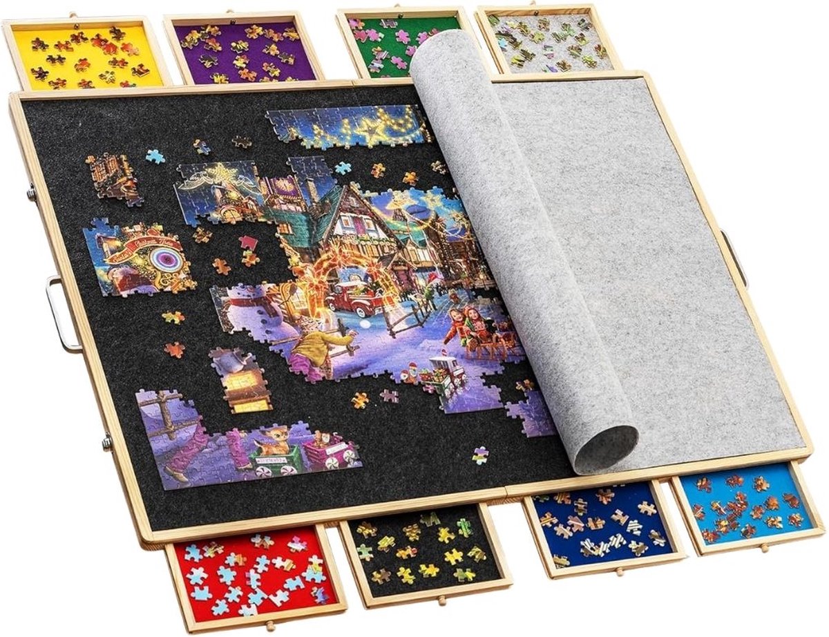 DailySupplies® Puzzeltafel -   - Puzzelmap - Zwart en Bruin