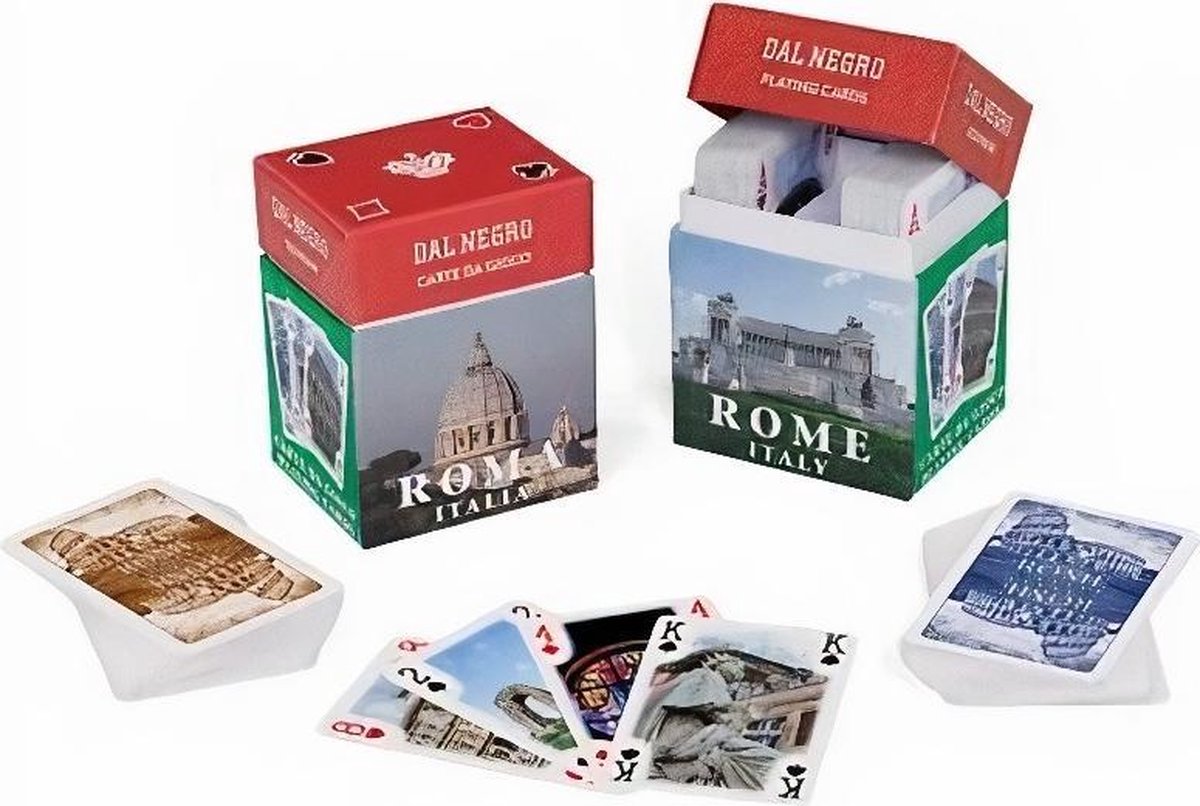 Dal Negro Mini-speelkaarten Souvenir Rome Karton 110-delig