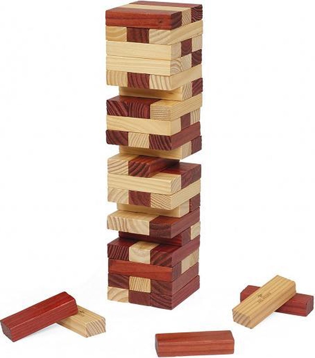 behendigheidsspel stapeltoren Jenga hout 61-delig