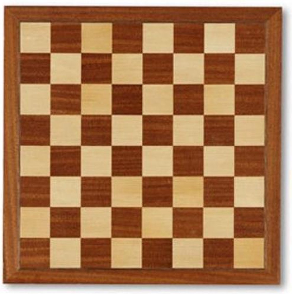 schaakbord met rand 31 x 31 cm hout bruin